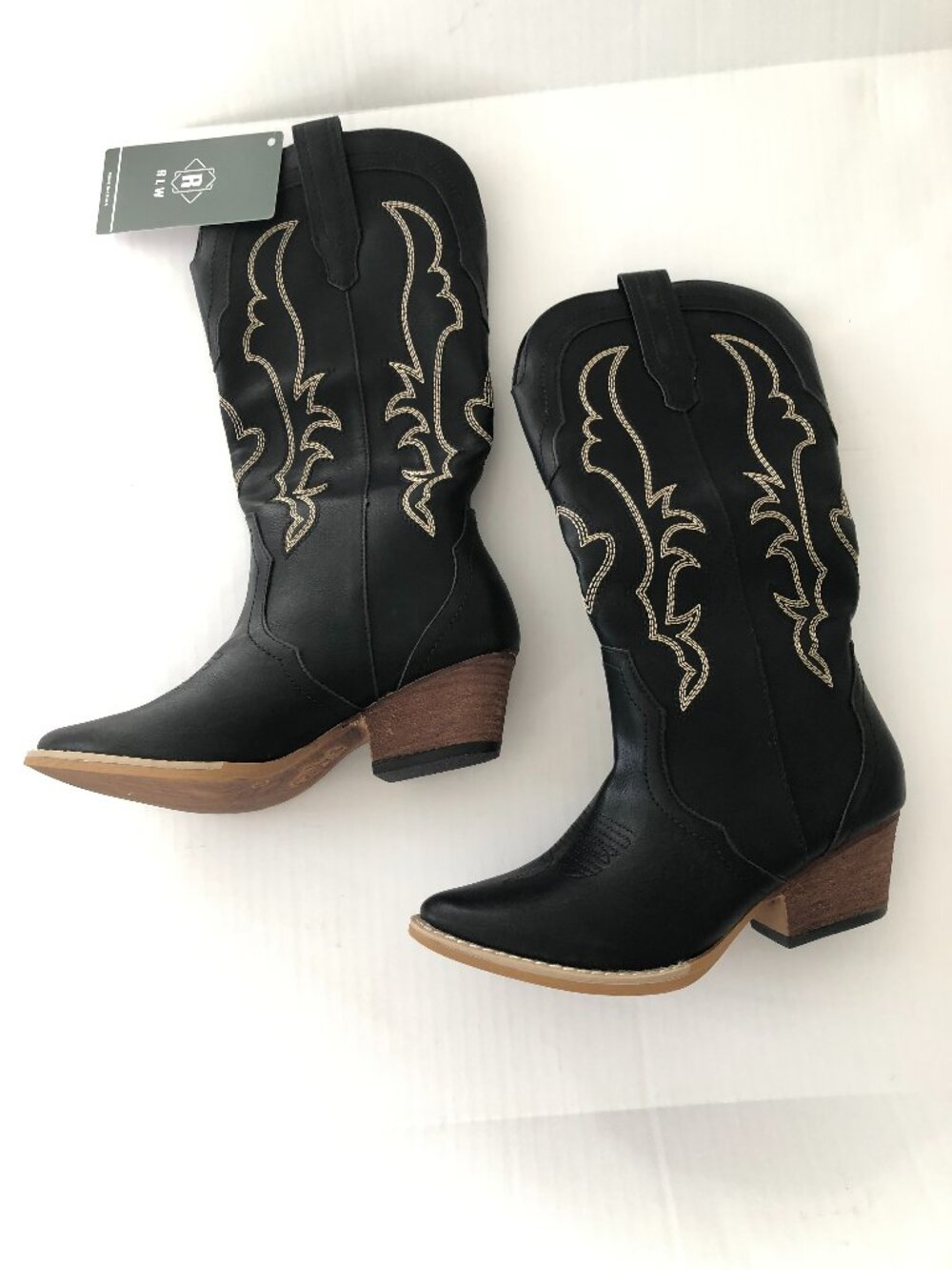 RLW Cowboy Boots for Women Cowgirl Boots Classic Knee-High Western Boots 7.5